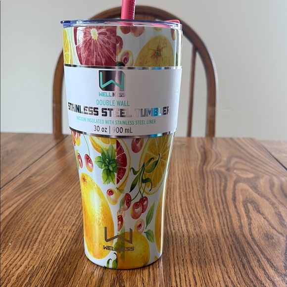 Wellness Other - Wellness Double Wall Stainless Steel Tumbler - Fruit Design